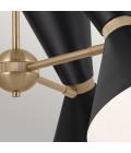 Phix 6-lt chandelier black/champagne bronze 78 cm Kichler Phix 6-lt chandelier black/champagne bronze 78 cm