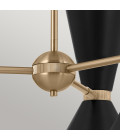 Phix 6-lt chandelier black/champagne bronze 78 cm Kichler Phix 6-lt chandelier black/champagne bronze 78 cm