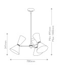 Phix 6-lt chandelier black/champagne bronze 78 cm Kichler Phix 6-lt chandelier black/champagne bronze 78 cm