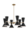 Phix 12-lt chandelier black/champagne bronze 98.4 cm Kichler Phix 12-lt chandelier black/champagne bronze 98.4 cm