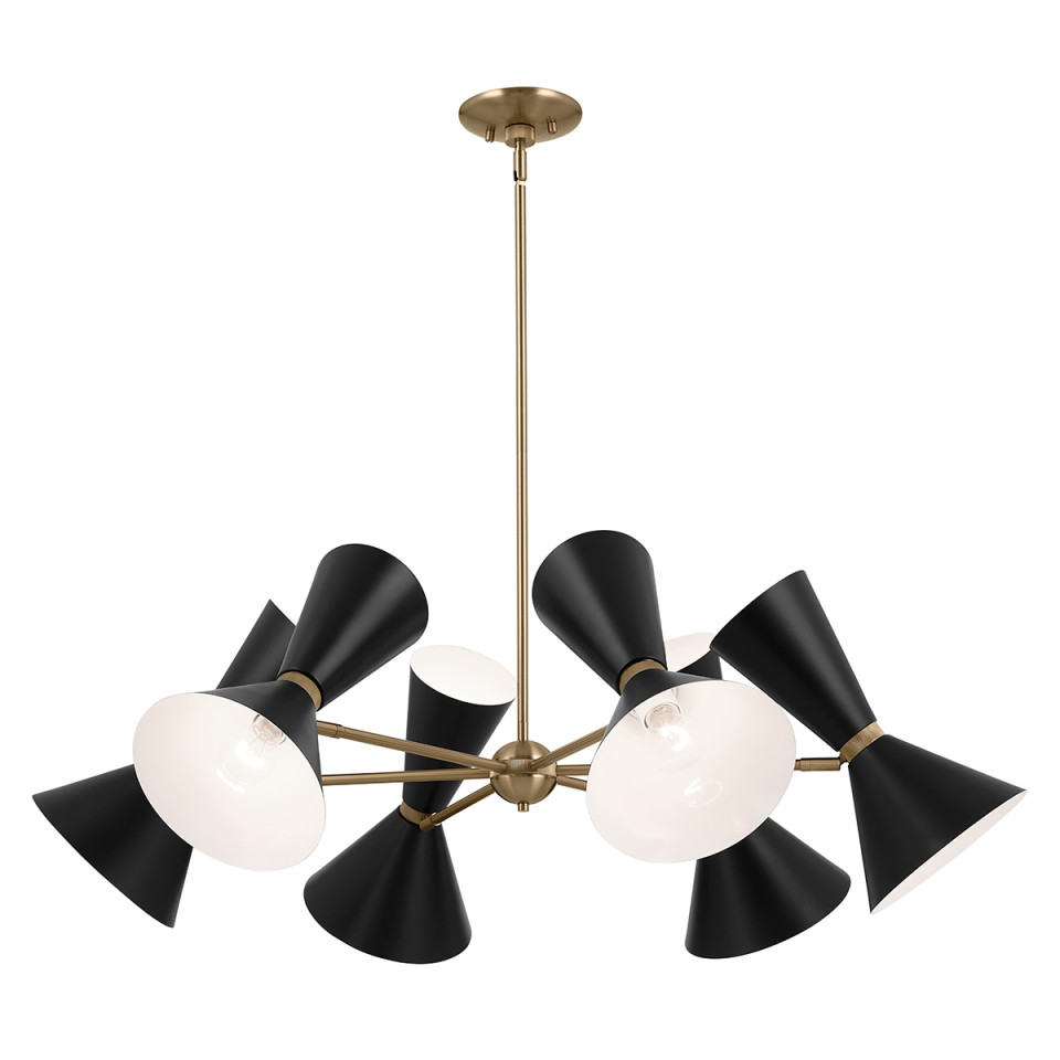 Phix 12-lt chandelier black/champagne bronze 98.4 cm Kichler Phix 12-lt chandelier black/champagne bronze 98.4 cm