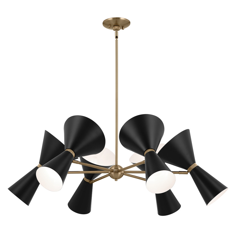 Phix 12-lt chandelier black/champagne bronze 98.4 cm Kichler Phix 12-lt chandelier black/champagne bronze 98.4 cm