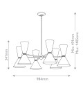 Phix 12-lt chandelier black/champagne bronze 98.4 cm Kichler Phix 12-lt chandelier black/champagne bronze 98.4 cm