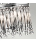 Piper 18-Lt ljuskrona polerad krom/kristall 56,5 cm