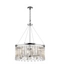 Piper 6-Lt Round Chandelier Polished Chrome/Crystal 61cm
