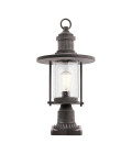 Riverwood 1-Lt utomhussockellampa förvädrad zink/klar 44cm IP44