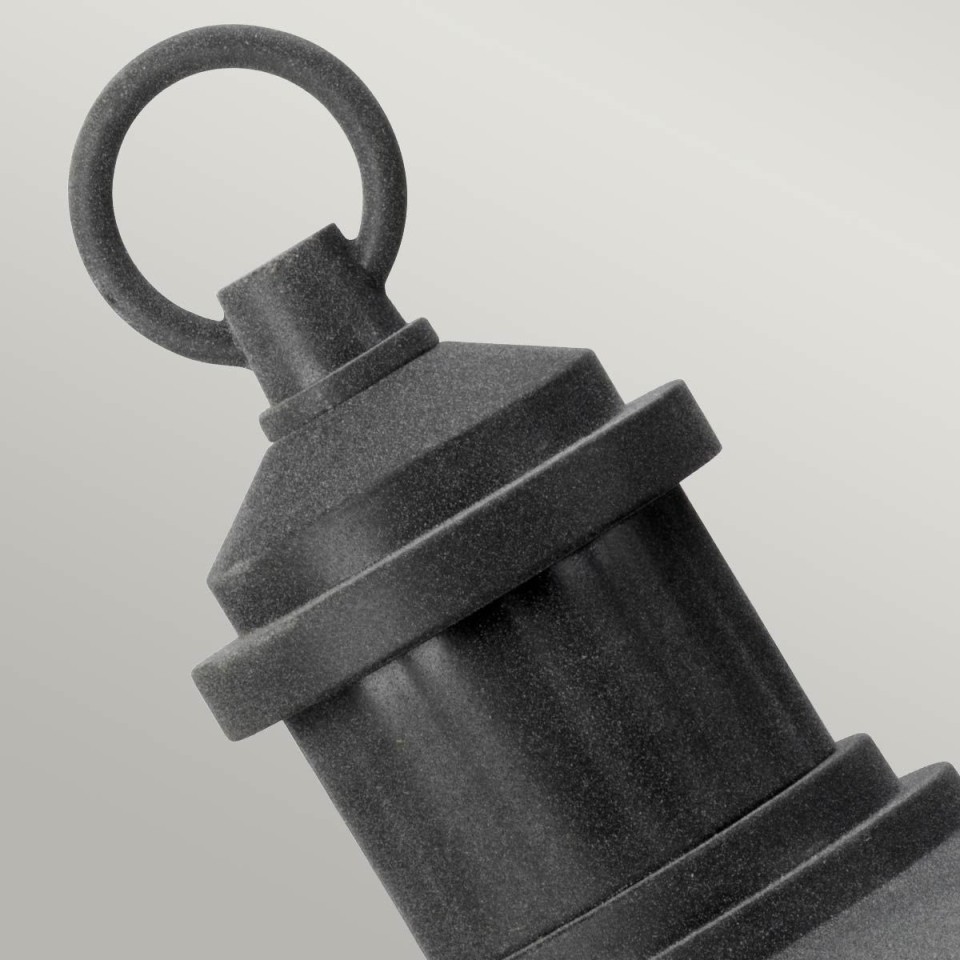 Riverwood 1-Lt utomhussockellampa förvädrad zink/klar 44cm IP44