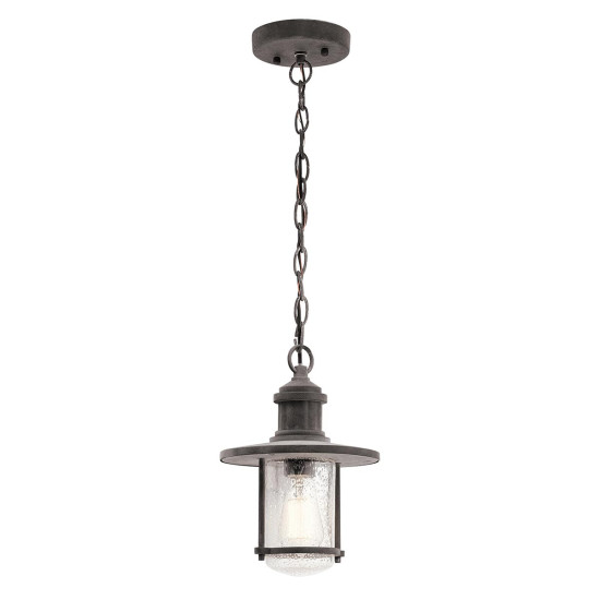Riverwood 1-Lt utomhus taklampa förvädrad zink/klar 20,3 cm IP45 Riverwood 1-Lt utomhus taklampa förvädrad zink/klar 20,3 cm IP45