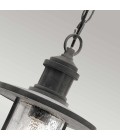 Riverwood 1-Lt Outdoor Ceiling Light Weathered Zinc/Clear 20.3cm IP45