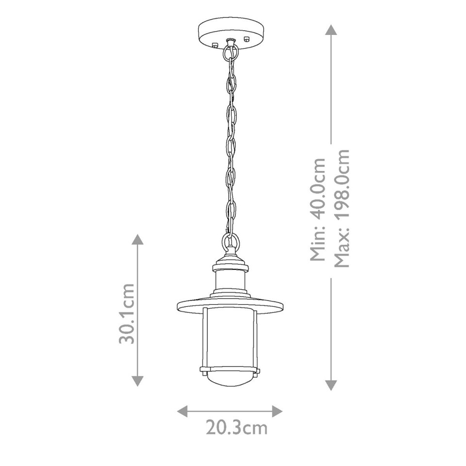 Riverwood 1-Lt Outdoor Ceiling Light Weathered Zinc/Clear 20.3cm IP45