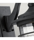 Royal Marine 1-Lt Medium Outdoor Wall Light Distressed Black/Clear 46.2cm IP44