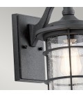 Royal Marine 1-Lt liten utomhus vägglampa sliten svart/klar 33,7 cm IP44
