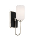 Solia 1-ljus vägglampa för badrum borstad nickel/svart 33,8 cm IP44 Kichler Solia 1-ljus vägglampa för badrum borstad nickel/svart 33,8 cm IP44
