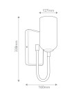 Solia 1-ljus vägglampa för badrum borstad nickel/svart 33,8 cm IP44 Kichler Solia 1-ljus vägglampa för badrum borstad nickel/svart 33,8 cm IP44
