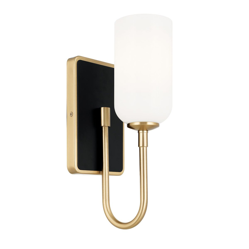 Solia 1-ljus vägglampa för badrum champagne brons/svart 33,8 cm IP44