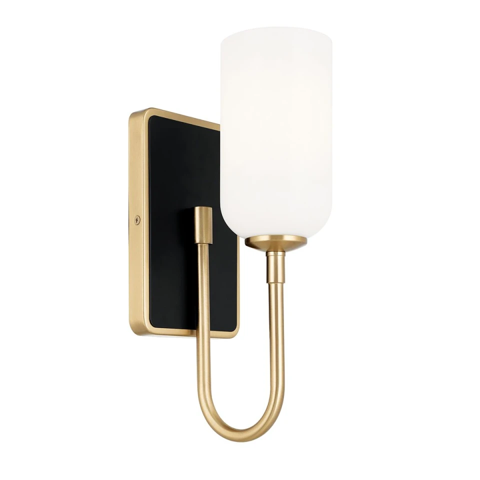 Solia 1-ljus vägglampa för badrum champagne brons/svart 33,8 cm IP44