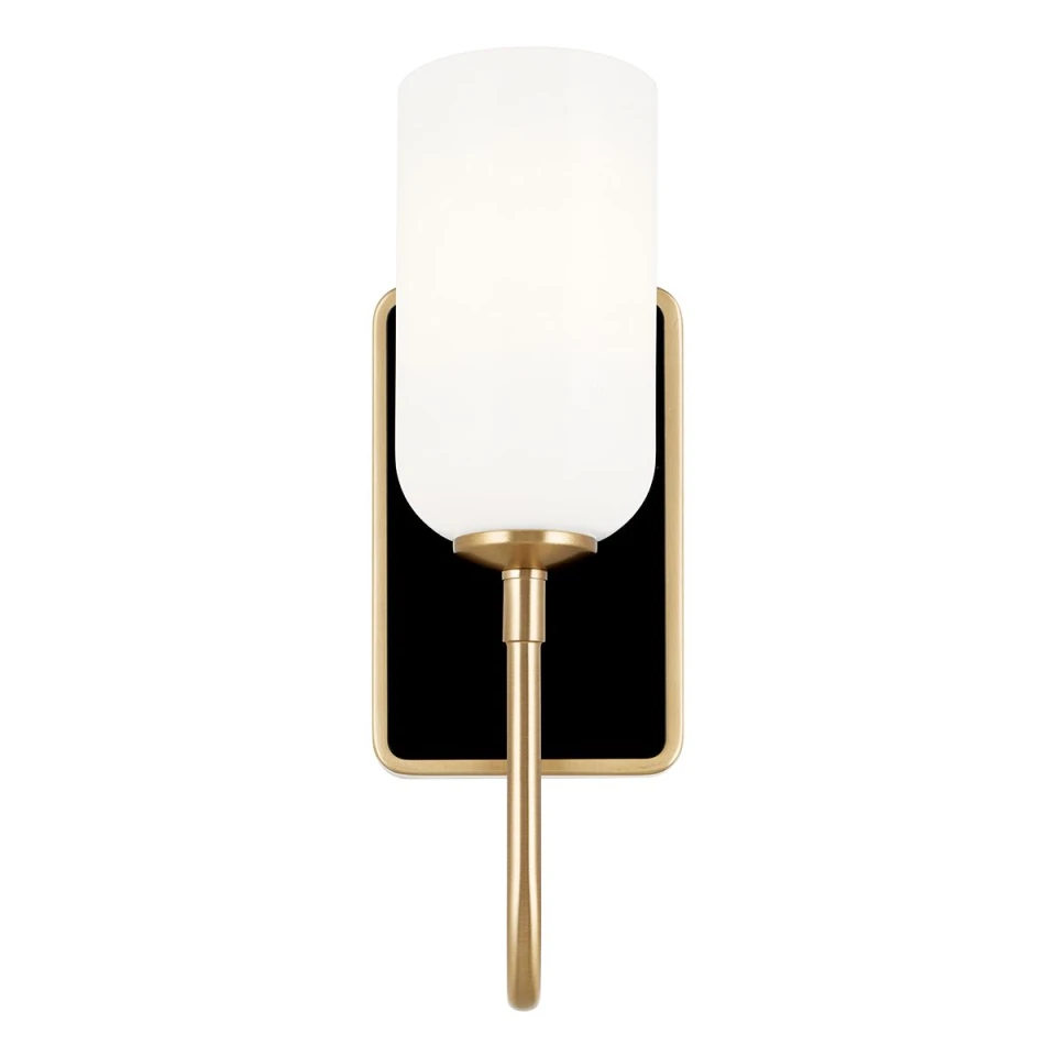 Solia 1-ljus vägglampa för badrum champagne brons/svart 33,8 cm IP44