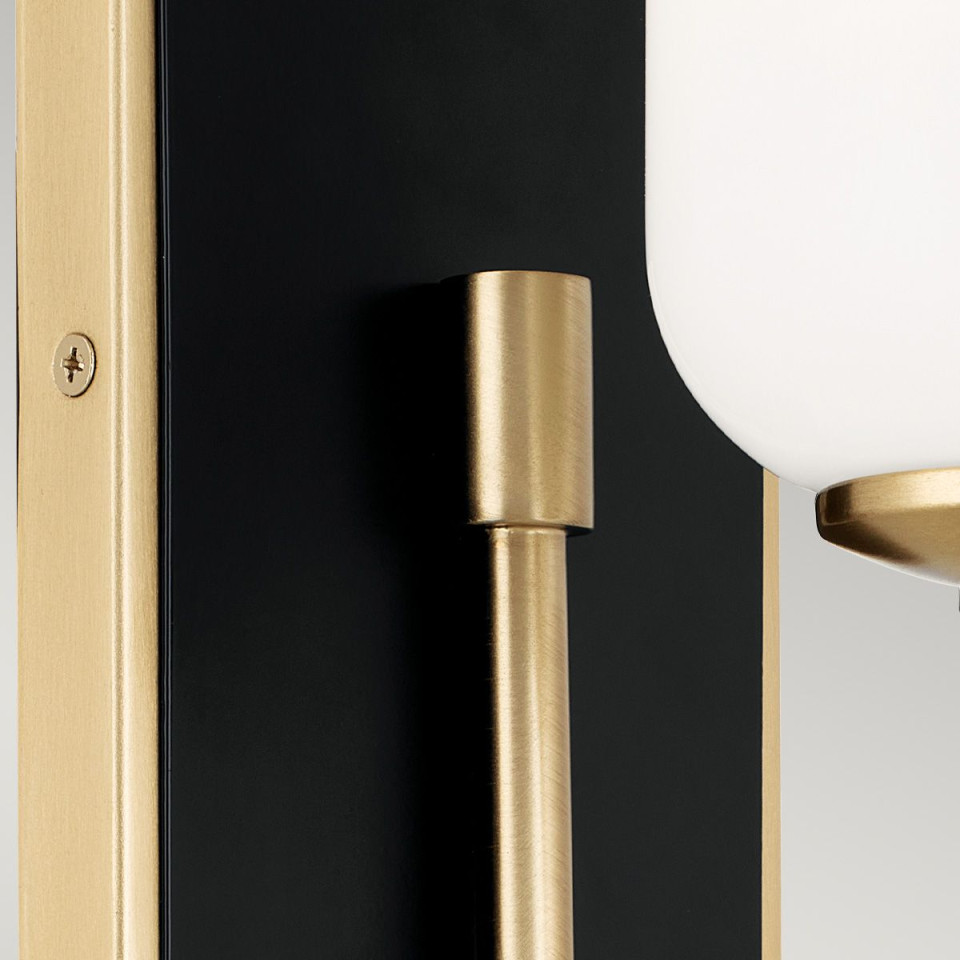 Solia 1-ljus vägglampa för badrum champagne brons/svart 33,8 cm IP44