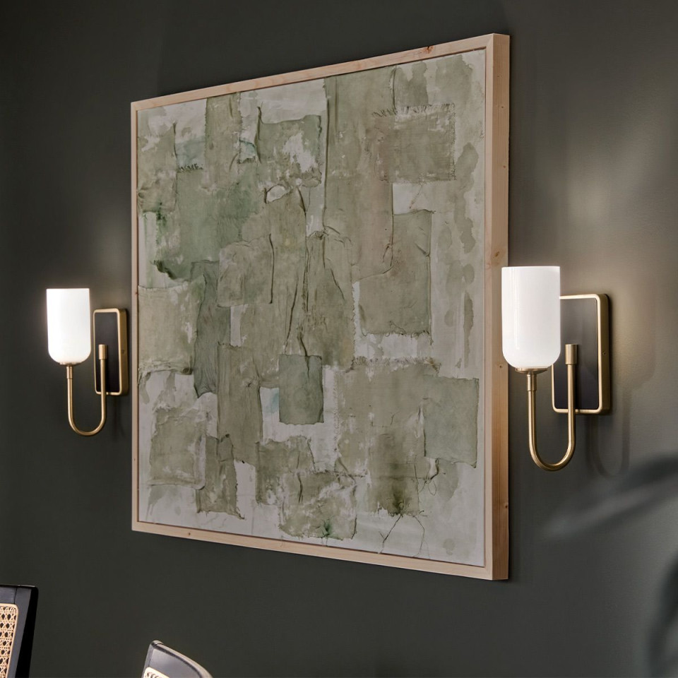 Solia 1-ljus vägglampa för badrum champagne brons/svart 33,8 cm IP44