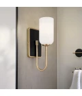 Solia 1-ljus vägglampa för badrum champagne brons/svart 33,8 cm IP44