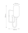 Solia 1-ljus vägglampa för badrum champagne brons/svart 33,8 cm IP44