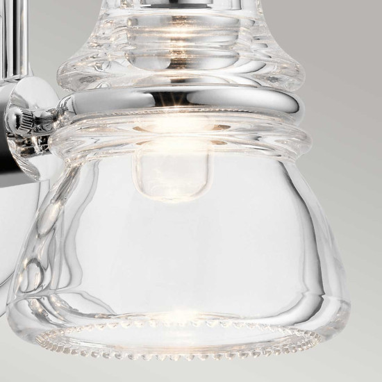 Talland 1 Wall Lamp Chrome/Glass 16.3cm IP44 Talland 1 Wall Lamp Chrome/Glass 16.3cm IP44