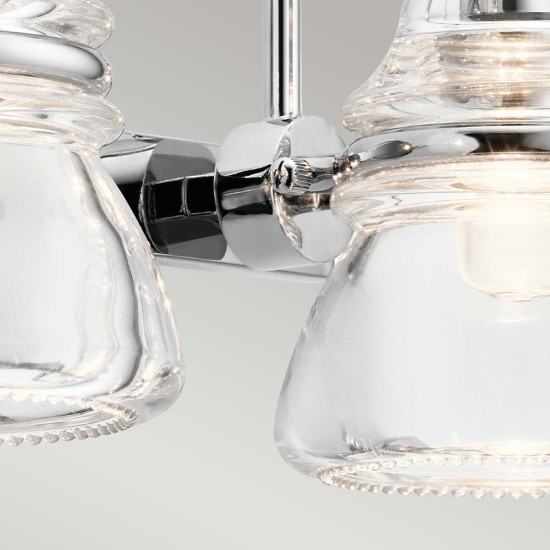 Talland 2 vägglampa krom/glas 16,3 cm IP44 Talland 2 vägglampa krom/glas 16,3 cm IP44