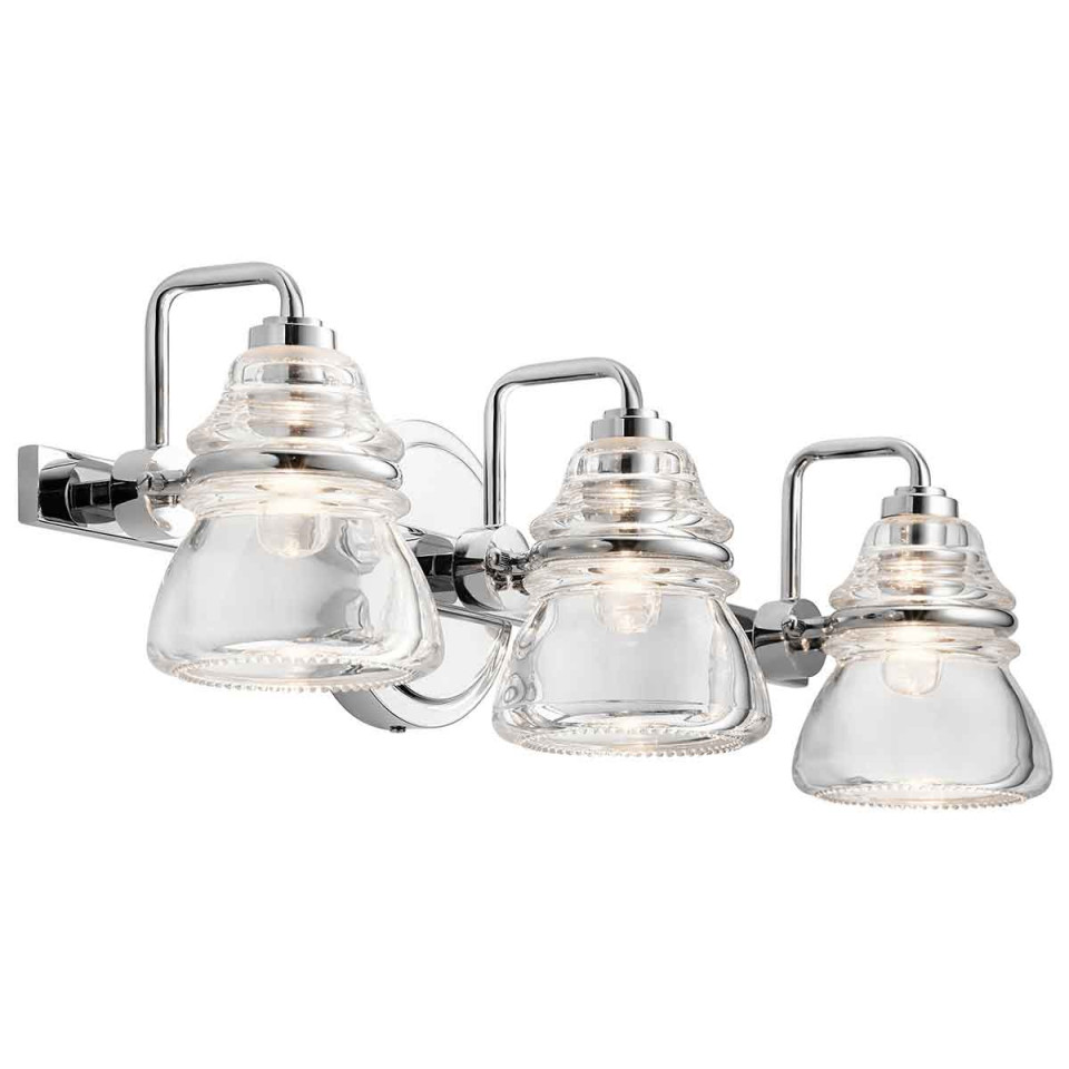 Talland 3 Wall Lamp Chrome/Glass 16.3cm IP44 Elstead Lighting Talland 3 Wall Lamp Chrome/Glass 16.3cm IP44