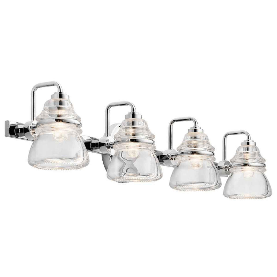 Talland 4 Wall Lamp Chrome/Glass 16.3cm IP44 Elstead Lighting Talland 4 Wall Lamp Chrome/Glass 16.3cm IP44