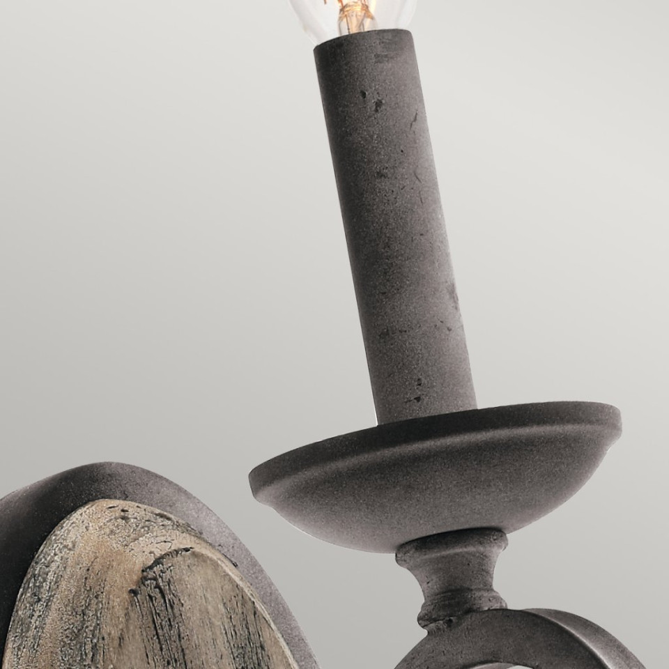 Taulbee 1-Lt Wall Light Weathered Zinc 45.7cm Elstead Lighting Taulbee 1-Lt Wall Light Weathered Zinc 45.7cm