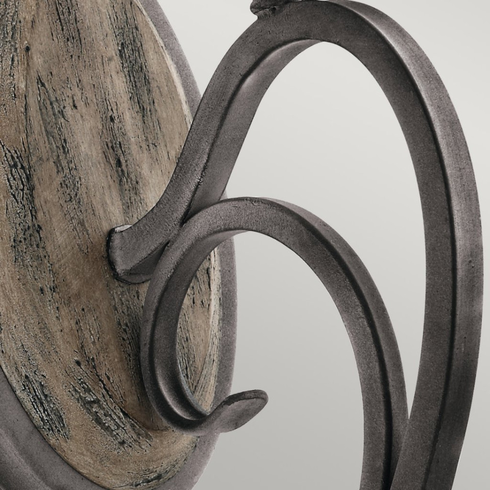 Taulbee 1-Lt Wall Light Weathered Zinc 45.7cm Elstead Lighting Taulbee 1-Lt Wall Light Weathered Zinc 45.7cm