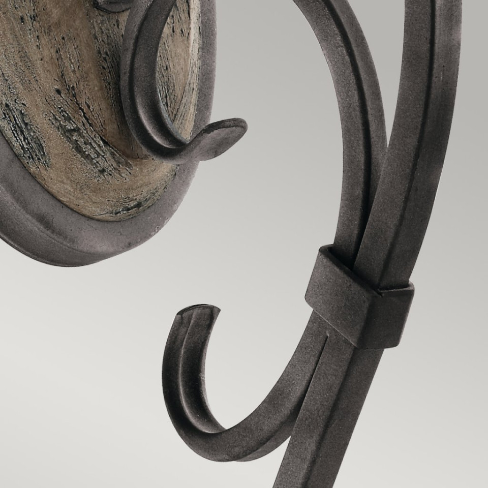 Taulbee 1-Lt Wall Light Weathered Zinc 45.7cm Elstead Lighting Taulbee 1-Lt Wall Light Weathered Zinc 45.7cm