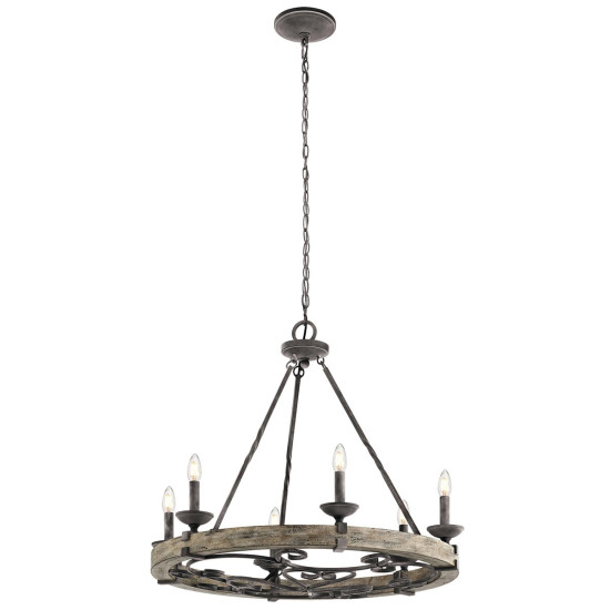 Taulbee 6-Lt ljuskrona väderbiten zinc 72,2cm Taulbee 6-Lt ljuskrona väderbiten zinc 72,2cm