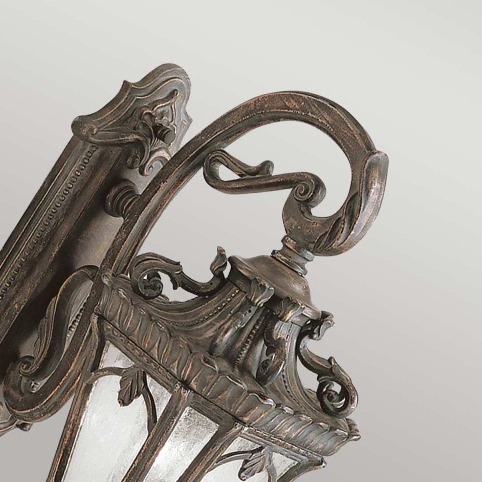 Tournai 2-ljus stor vägglantern londonderry/glas 61 cm IP44