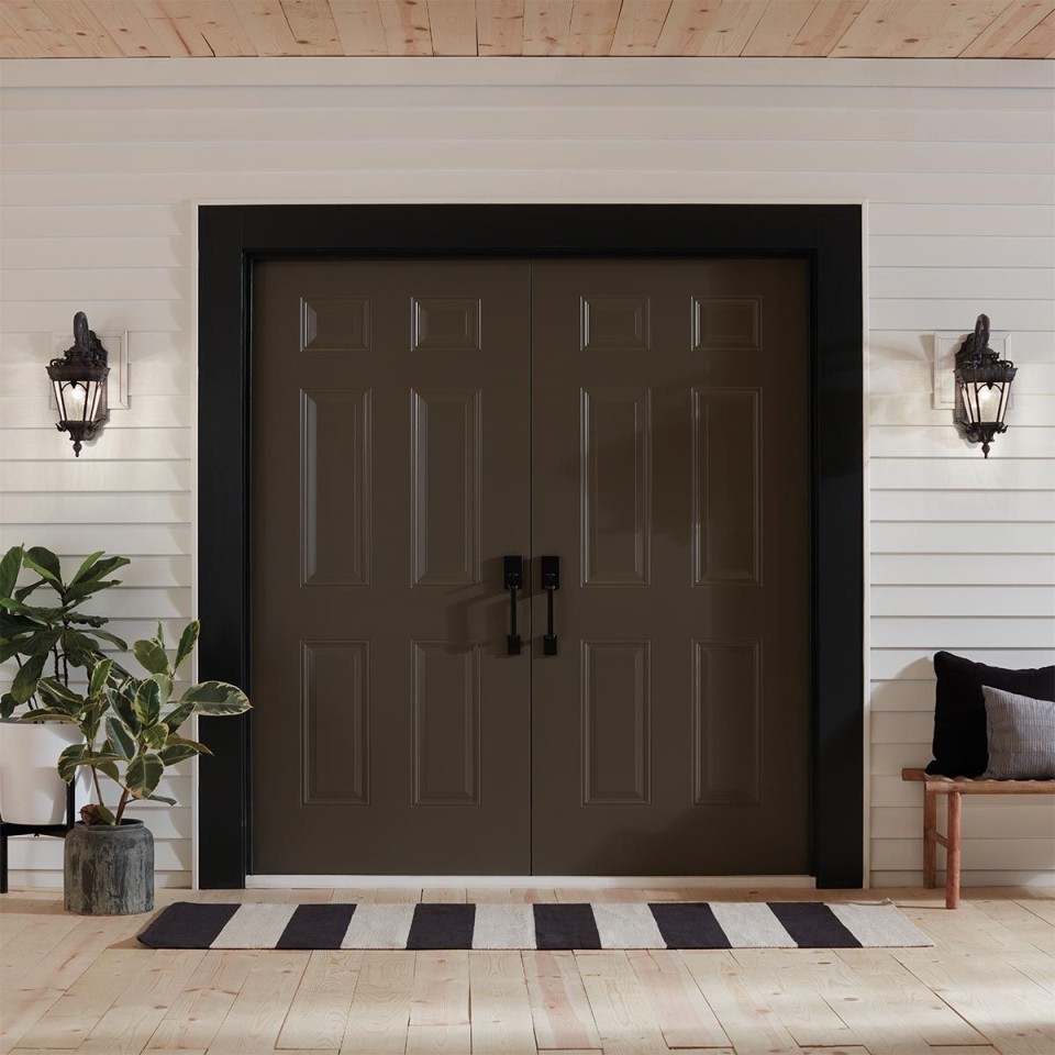 Tournai 2-ljus stor vägglantern londonderry/glas 61 cm IP44