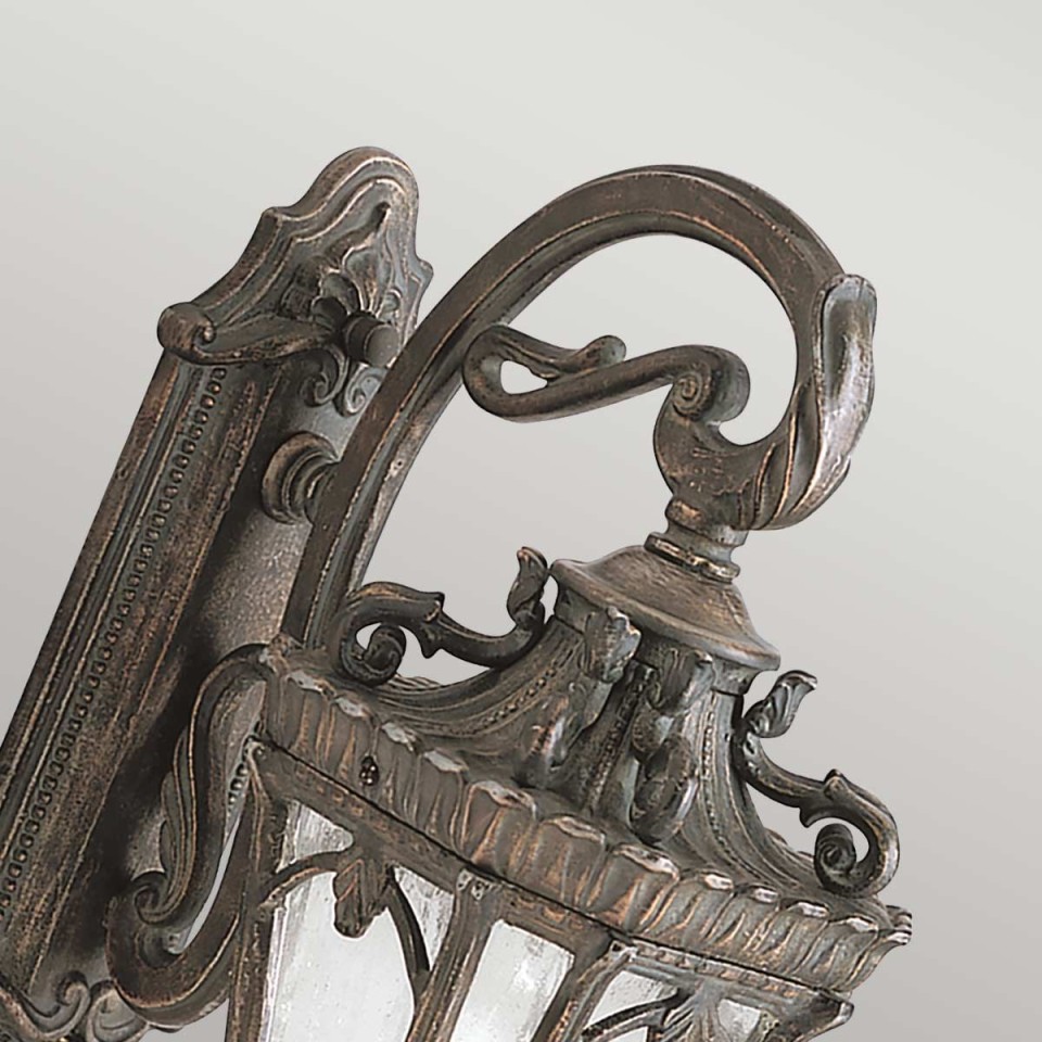 Tournai 1-ljus medium vägglantern londonderry/glas 45,7 cm IP44