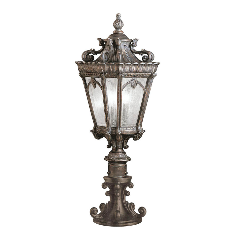 Tournai 2-Lt Large Outdoor Pedestal Light Londonderry/Glass 67cm IP44 Elstead Lighting Tournai 2-Lt Large Outdoor Pedestal Light Londonderry/Glass 67cm IP44