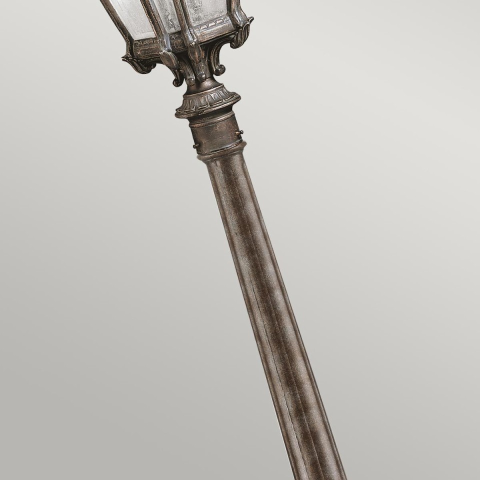 Tournai 1-ljus medium pelarlykta londonderry/glas 110 cm IP44