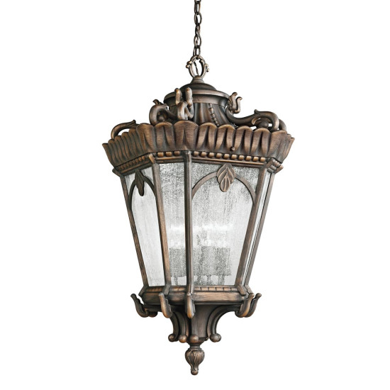 Tournai 4-ljus grand extra stor taklampa londonderry/glas 43,2 cm IP44 Tournai 4-ljus grand extra stor taklampa londonderry/glas 43,2 cm IP44