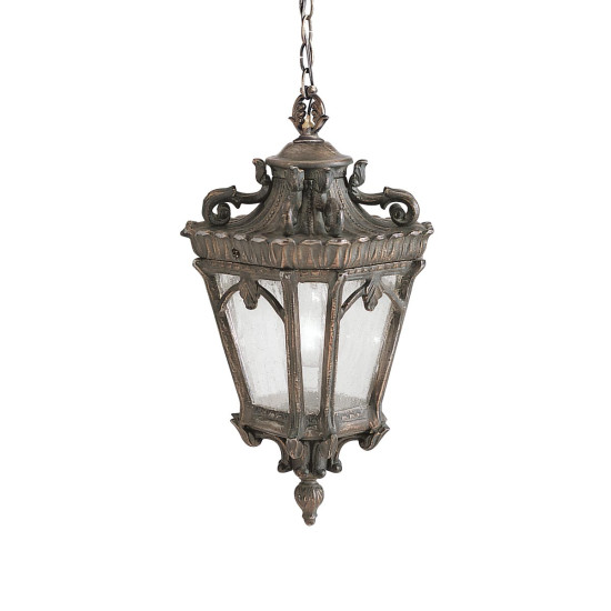 Tournai 1-ljus medium taklampa londonderry/glas 19,1 cm IP44 Tournai 1-ljus medium taklampa londonderry/glas 19,1 cm IP44