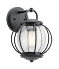Vandalia 1-Lt Outdoor Wall Light Black/Clear 30.7cm IP44