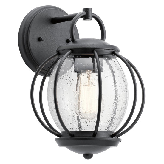 Vandalia 1-Lt Outdoor Wall Light Black/Clear 30.7cm IP44 Vandalia 1-Lt Outdoor Wall Light Black/Clear 30.7cm IP44