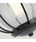Vandalia 1-Lt Outdoor Wall Light Black/Clear 30.7cm IP44