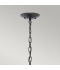 Vandalia 3-Lt Large Outdoor Ceiling Light Black/Clear 35.6cm IP44