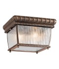 Venetian Rain 2-Lt utomhus takplafond borstad brons/glas 23,5cm IP44