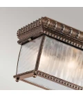 Venetian Rain 2-Lt utomhus takplafond borstad brons/glas 23,5cm IP44