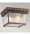 Venetian Rain 2-Lt utomhus takplafond borstad brons/glas 23,5cm IP44
