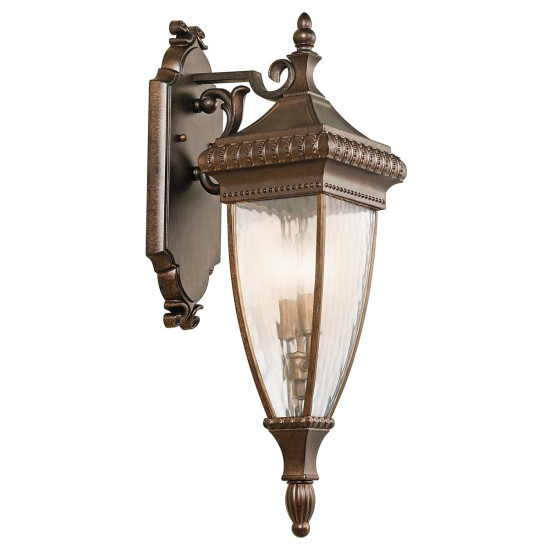 Venetian Rain 2-Lt Medium Outdoor Wall Light Brushed Bronze/Glass 64.1cm IP44 Venetian Rain 2-Lt Medium Outdoor Wall Light Brushed Bronze/Glass 64.1cm IP44