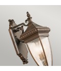 Venetian Rain 2-Lt Medium Outdoor Wall Light Brushed Bronze/Glass 64.1cm IP44
