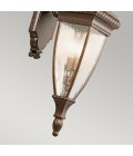 Venetian Rain 2-Lt Medium Outdoor Wall Light Brushed Bronze/Glass 64.1cm IP44
